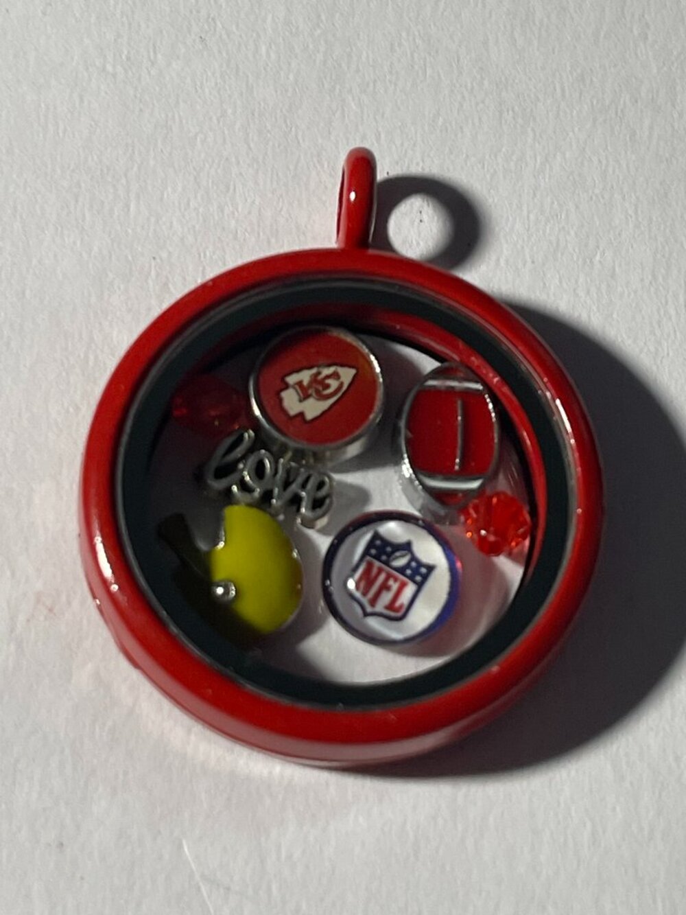Kansas City Chiefs NFL Memory Charm Locket w/ 22 IN chain NEW